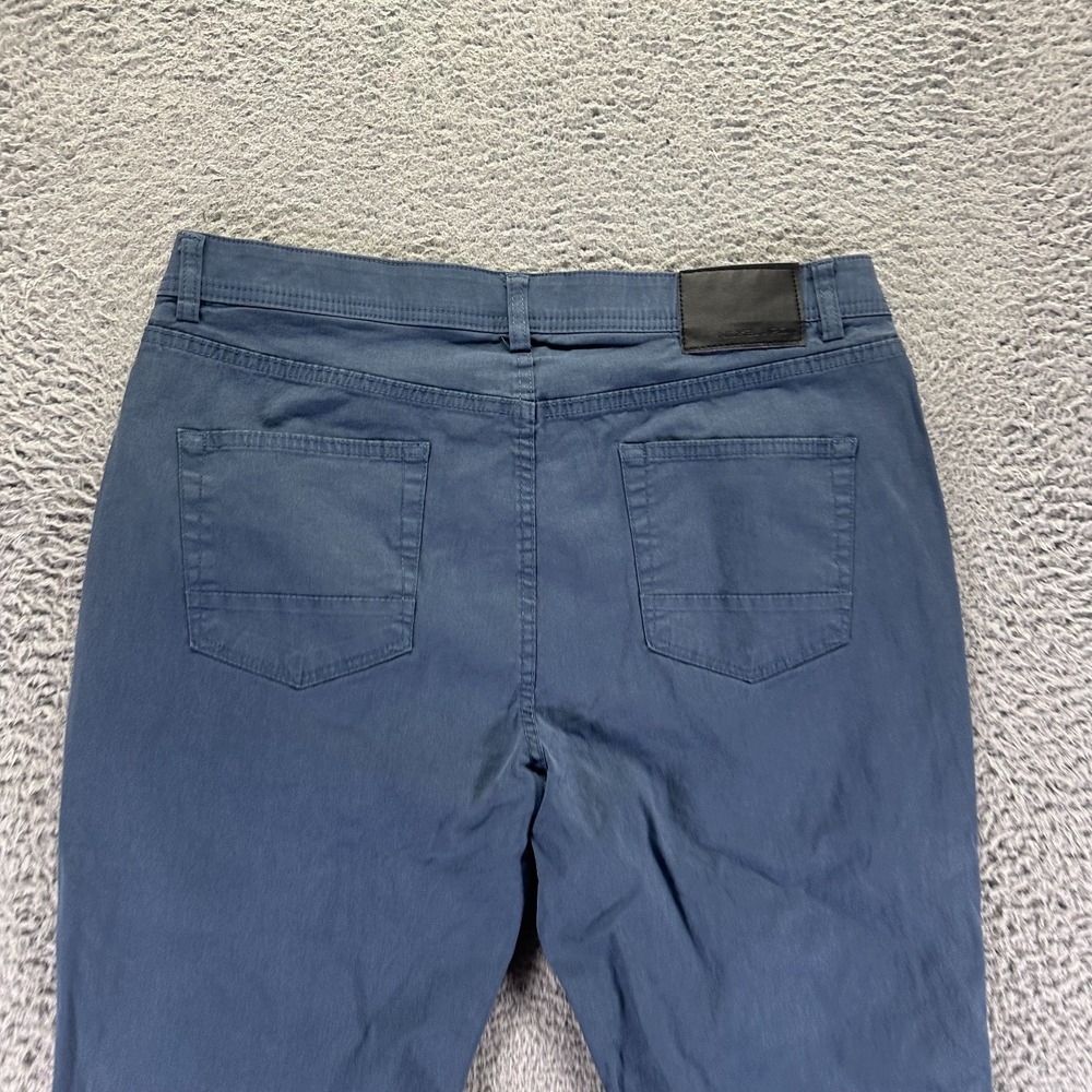 Nickel & Iron Pant Mens 36x30 Blue Cotton Chino Straight Business Office Stretch - Picture 5 of 9